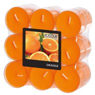 Lot de 18 Bougies chauffe-plats parfumées Orange Ø 38mm H: 24mm - CASADECO Lot de 18 Bougies chauffe-plats parfumées Orange Ø 38mm H: 24mm - CASADECO