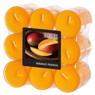 Lot de 18 Bougies chauffe-plats parfumées Mangue Papaye Ø 38mm H: 24mm - CASADECO Lot de 18 Bougies chauffe-plats parfumées Mangue Papaye Ø 38mm H: 24mm - CASADECO