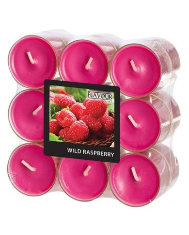 Lot de 18 Bougies chauffe-plats parfumées Framboise Ø 38mm H: 24mm - CASADECO Lot de 18 Bougies chauffe-plats parfumées Framboise Ø 38mm H: 24mm - CASADECO