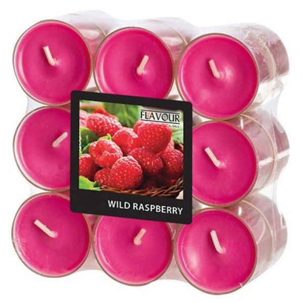Lot de 18 Bougies chauffe-plats parfumées Framboise Ø 38mm H: 24mm - CASADECO