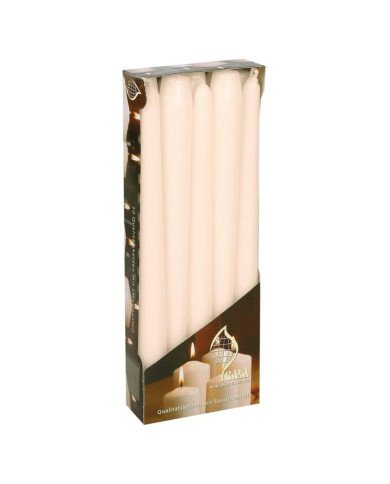 Lot de 10 Bougies de Chandelier en crème Ø 23mm H: 250mm - CASADECO Lot de 10 Bougies de Chandelier en crème Ø 23mm H: 250mm - CASADECO