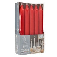Lot de 10 Bougies de table en rouge tango Ø 21mm H: 193mm - CASADECO Lot de 10 Bougies de table en rouge tango Ø 21mm H: 193mm - CASADECO