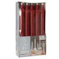 Lot de 10 Bougies de table en rouge cerise Ø 21mm H: 193mm - CASADECO Lot de 10 Bougies de table en rouge cerise Ø 21mm H: 193mm - CASADECO