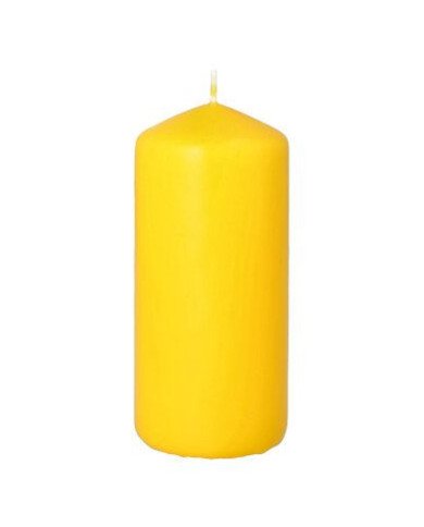 Bougie cylindrique en jaune Ø 60mm H: 130mm - CASADECO Bougie cylindrique en jaune Ø 60mm H: 130mm - CASADECO