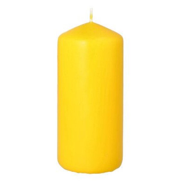 Bougie cylindrique en jaune Ø 60mm H: 130mm - CASADECO Bougie cylindrique en jaune Ø 60mm H: 130mm - CASADECO
