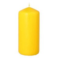 Bougie cylindrique en jaune Ø 60mm H: 130mm - CASADECO Bougie cylindrique en jaune Ø 60mm H: 130mm - CASADECO