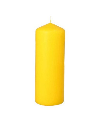 Bougie cylindrique en jaune Ø 60mm H: 165mm - CASADECO Bougie cylindrique en jaune Ø 60mm H: 165mm - CASADECO