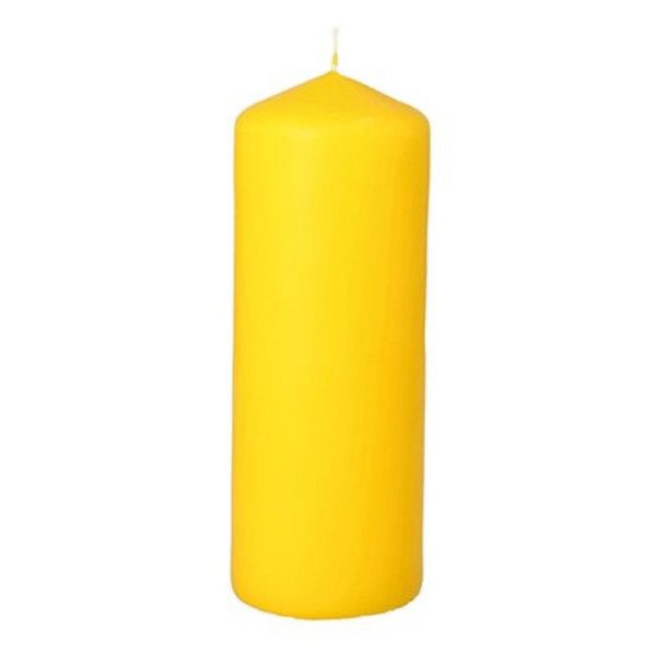 Bougie cylindrique en jaune Ø 60mm H: 165mm - CASADECO Bougie cylindrique en jaune Ø 60mm H: 165mm - CASADECO