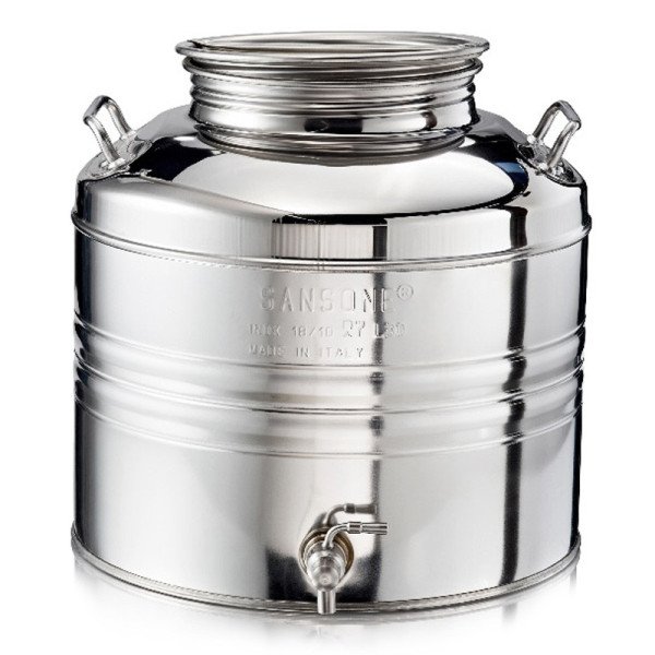 Citerne Inox 15 litres pour huile d'olive avec robinet - MINOX Citerne Inox 15 litres pour huile d'olive avec robinet - MINOX