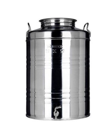 Citerne Inox 30 litres pour huile d'olive avec robinet - MINOX Citerne Inox 30 litres pour huile d'olive avec robinet - MINOX