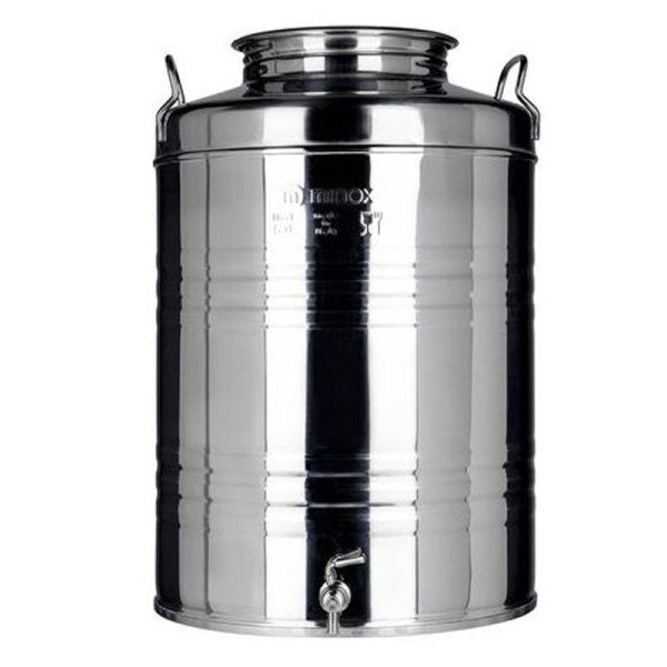 Citerne Inox 30 litres pour huile d'olive avec robinet - MINOX Citerne Inox 30 litres pour huile d'olive avec robinet - MINOX