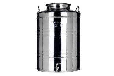 Citerne Inox 100 litres pour huile d'olive avec robinet - MINOX