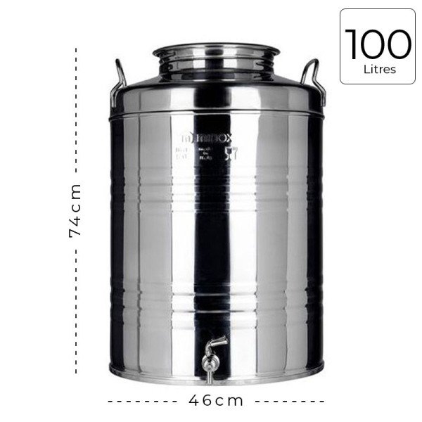Citerne Inox 100 litres pour huile d'olive avec robinet - MINOX Citerne Inox 100 litres pour huile d'olive avec robinet - MINOX