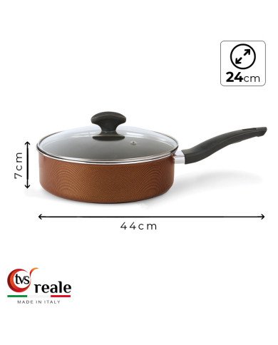 Sauteuse Ø 24cm avec couvercle Reale - TVS Sauteuse Ø 24cm avec couvercle Reale - TVS