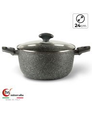 Faitout Ø 24cm avec couvercle en verre Mineralia - TVS