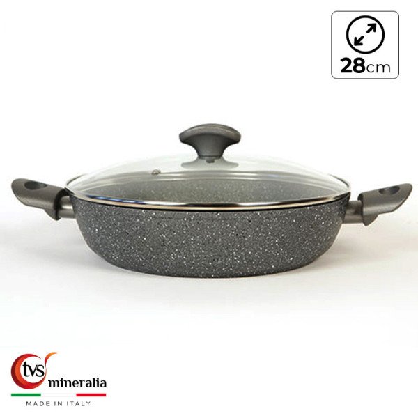 Mijoteuse Ø 28cm avec couvercle en verre Mineralia - TVS Mijoteuse Ø 28cm avec couvercle en verre Mineralia - TVS