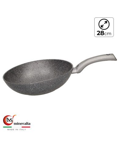 Wok Ø 28cm avec thermospot Mineralia - TVS Wok Ø 28cm avec thermospot Mineralia - TVS