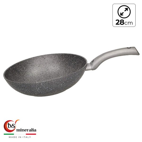 Wok Ø 28cm avec thermospot Mineralia - TVS Wok Ø 28cm avec thermospot Mineralia - TVS