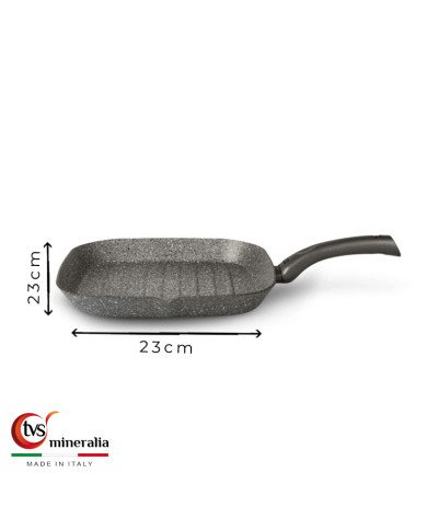 Grill carrée 28cm x 28cm avec thermospot Mineralia - TVS Grill carrée 28cm x 28cm avec thermospot Mineralia - TVS