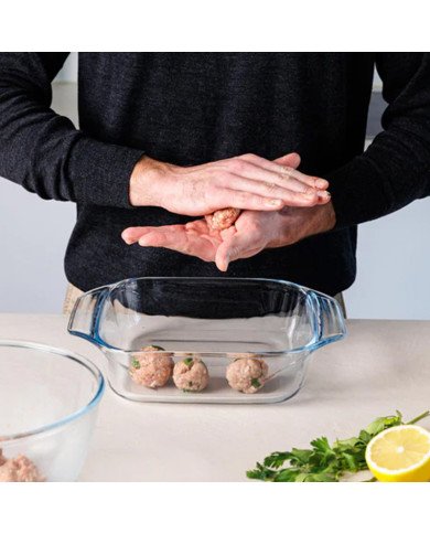 Plat à Four Carré en verre 29x23cm 2,4L Lets' Share - PYREX Plat à Four Carré en verre 29x23cm 2,4L Lets' Share - PYREX