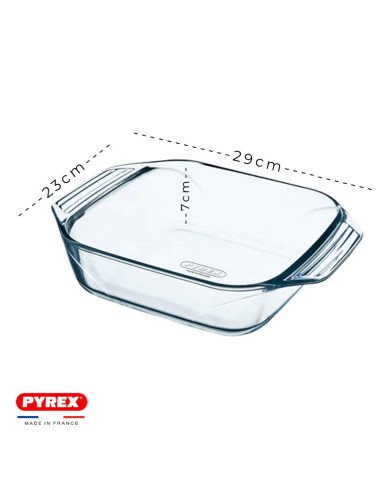Plat à Four Carré en verre 29x23cm 2,4L Lets' Share - PYREX Plat à Four Carré en verre 29x23cm 2,4L Lets' Share - PYREX