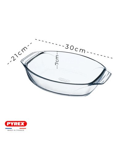 Plat à Four Ovale en verre 30x21cm 2,1L Lets' Share - PYREX Plat à Four Ovale en verre 30x21cm 2,1L Lets' Share - PYREX