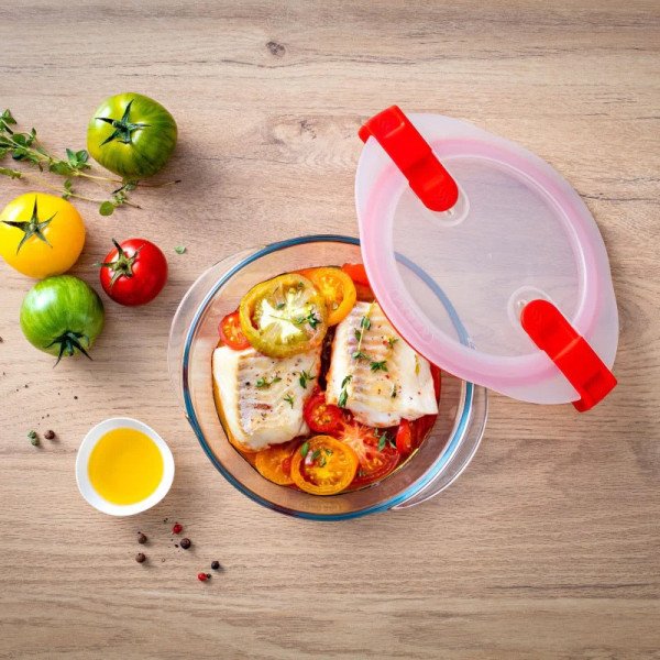 Boite de Conservation spécial micro-ondes Ø18cm 1L Cook & Heat - PYREX