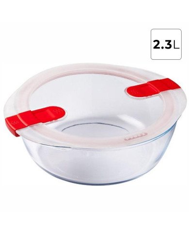 Boite de Conservation spécial micro-ondes Ø23cm 2.3L Cook & Heat - PYREX