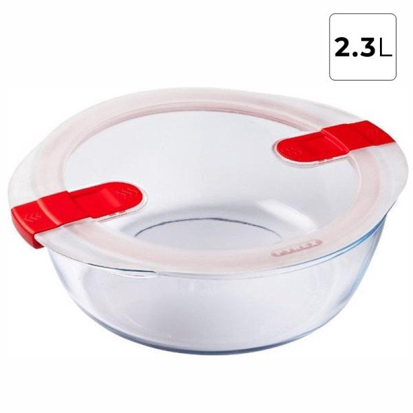 Boite de Conservation spécial micro-ondes Ø23cm 2.3L Cook & Heat - PYREX Boite de Conservation spécial micro-ondes Ø23cm 2.3L Cook & Heat - PYREX