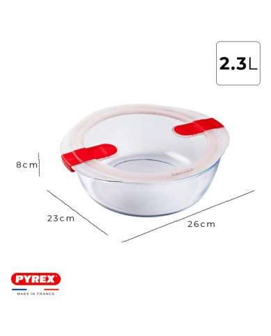 Boite de Conservation spécial micro-ondes Ø23cm 2.3L Cook & Heat - PYR Boite de Conservation spécial micro-ondes Ø23cm 2.3L Cook & Heat - PYR