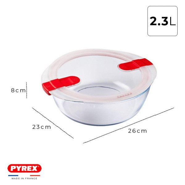 Boite de Conservation spécial micro-ondes Ø23cm 2.3L Cook & Heat - PYR