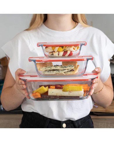 Boite de Conservation spécial micro-ondes 23x15cm 1.2L Cook & Heat