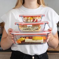 Boite de Conservation spécial micro-ondes 23x15cm 1.2L Cook & Heat