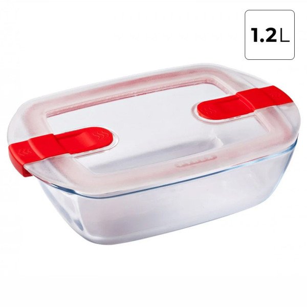 Boite de Conservation spécial micro-ondes 23x15cm 1.2L Cook & Heat - PYREX Boite de Conservation spécial micro-ondes 23x15cm 1.2L Cook & Heat - PYREX