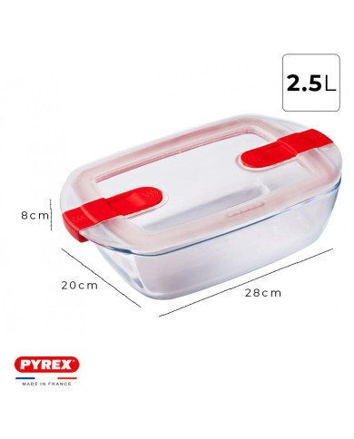 Boite de Conservation spécial micro-ondes 28x20cm 2.5L Cook & Heat - P Boite de Conservation spécial micro-ondes 28x20cm 2.5L Cook & Heat - P