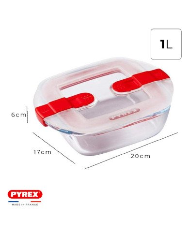 Boite de Conservation spécial micro-ondes 20x17cm 1L Cook & Heat - PYR Boite de Conservation spécial micro-ondes 20x17cm 1L Cook & Heat - PYR