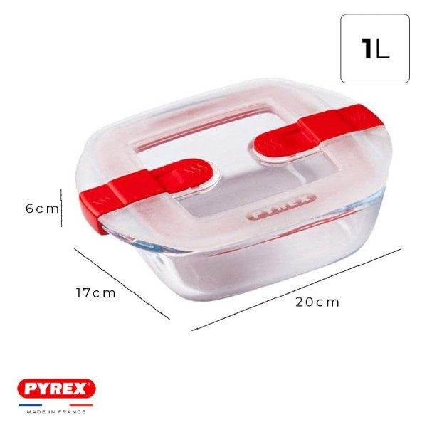 Boite de Conservation spécial micro-ondes 20x17cm 1L Cook & Heat - PYR