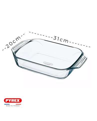 Plat à Four Rectangulaire en verre 31x20cm 2L Lets' Share - PYREX Plat à Four Rectangulaire en verre 31x20cm 2L Lets' Share - PYREX