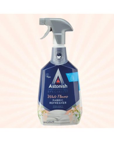 Spray rafraîchissant pour tissus 750ml White Flowers - ASTONISH Spray rafraîchissant pour tissus 750ml White Flowers - ASTONISH