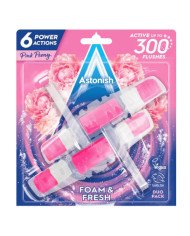 Pack duo blocs de toilette moussants au rose pivoine 2x40gr Foam & Fresh - ASTONISH