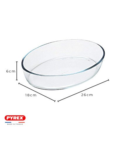 Plat à Four Ovale en verre 26x18cm 1.6L Essentials - PYREX Plat à Four Ovale en verre 26x18cm 1.6L Essentials - PYREX