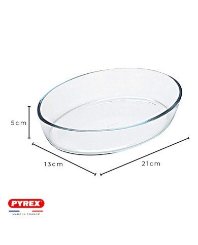 Plat à Four Ovale en verre 21x13cm 0.7L Iconic's - PYREX Plat à Four Ovale en verre 21x13cm 0.7L Iconic's - PYREX