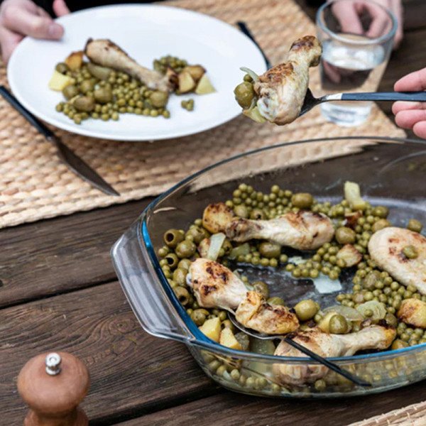 Plat à Four Ovale en verre 38x27cm 4L Irresistible - PYREX