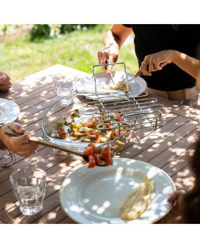 Plat à Four Ovale en verre 38x27cm 4L + Grille de cuisson Irresistible Plat à Four Ovale en verre 38x27cm 4L + Grille de cuisson Irresistible