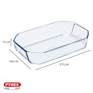 Plat à Four et à servir Rectangulaire en verre 27x18cm 2L Inspiration