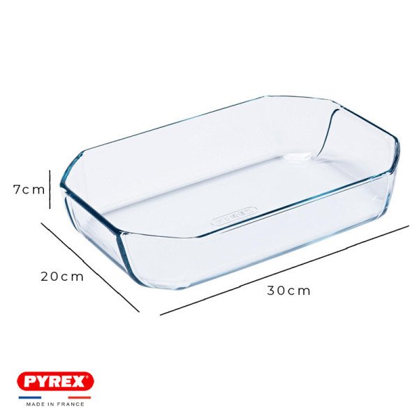 Plat à Four et à servir Rectangulaire en verre 30x20cm 2.5L Inspiratio