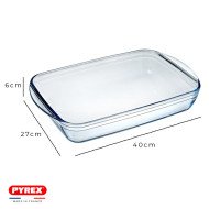 Plat à Four Rectangulaire en verre Spécial Lasagne 20x27cm 4.7L Iconic