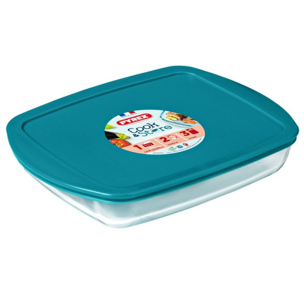 Plat à Four Rectangulaire en verre avec Poignées et Couvercle 28x20cm 1.7L Cook & Store - PYREX Plat à Four Rectangulaire en verre avec Poignées et Couvercle 28x20cm 1.7L Cook & Store - PYREX