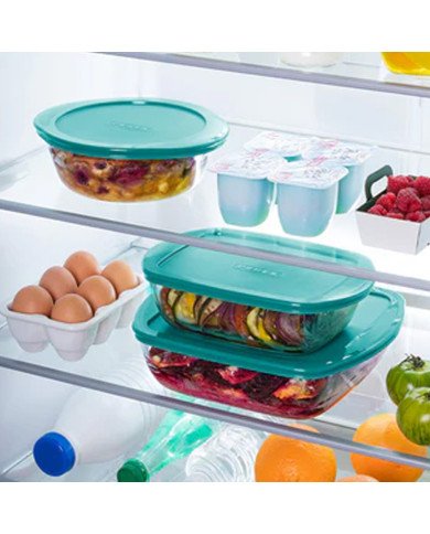 Plat à Four Rectangulaire en verre avec Poignées et Couvercle 23x15cm Plat à Four Rectangulaire en verre avec Poignées et Couvercle 23x15cm