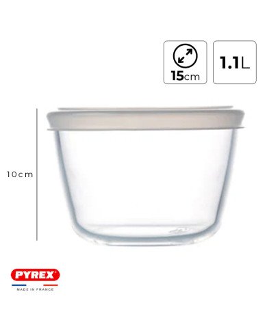 Boite de Conservation Plat à Four en verre avec Couvercle Ø 15cm 1.1L Boite de Conservation Plat à Four en verre avec Couvercle Ø 15cm 1.1L